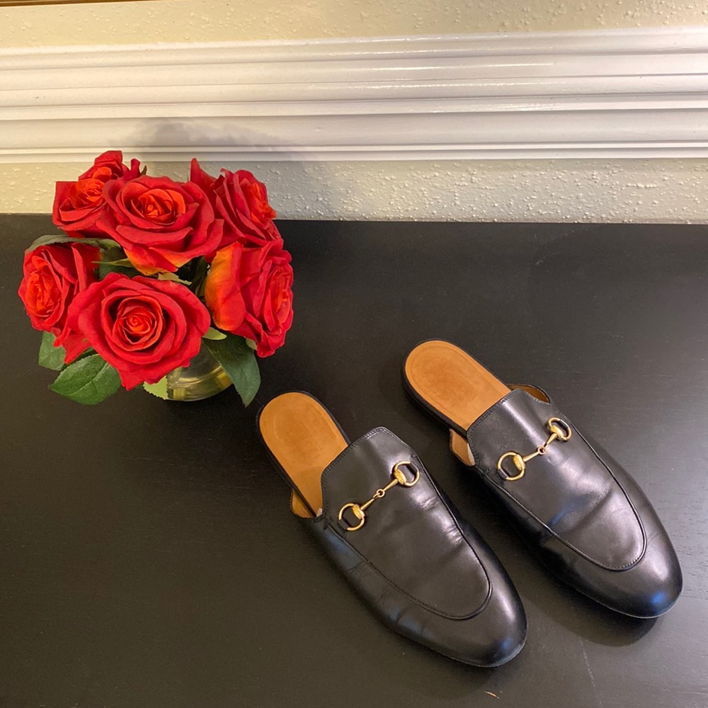 Black Gucci Princetown Mule
